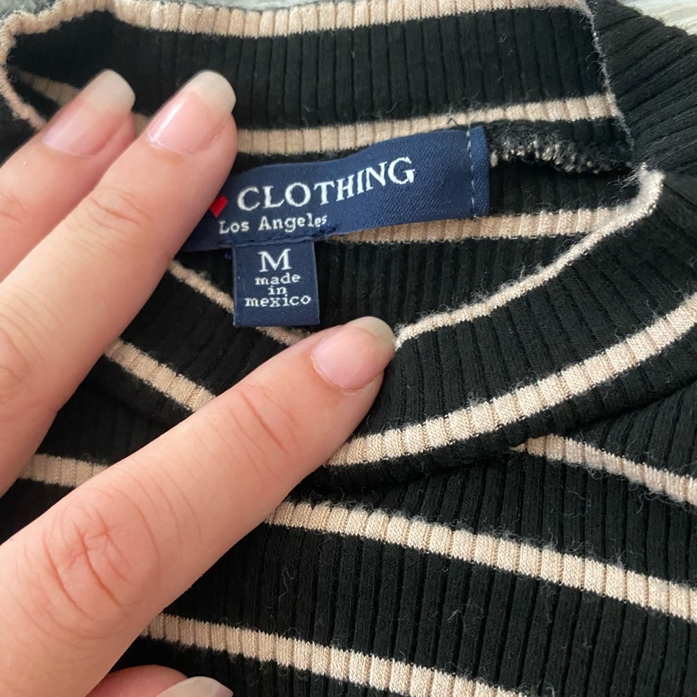 Forever 21 Striped Black Body Con Dress - Picture 4 of 4